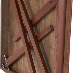 New MECO Stakmore Classic Straight Edge Wood Folding Card Table, Espresso Frame