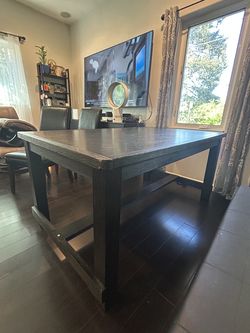 Dark/ black solid wood table