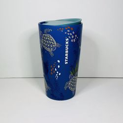 Starbucks - 2021 Hawaii Halu Blue Turtle Ocean Sea Coral Travel Mug Coffee Cup