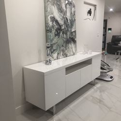 White Server Table