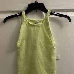 Brand New Lime & Black Seamless Tank Tops Sizes XXS Juniors $4.00 Each