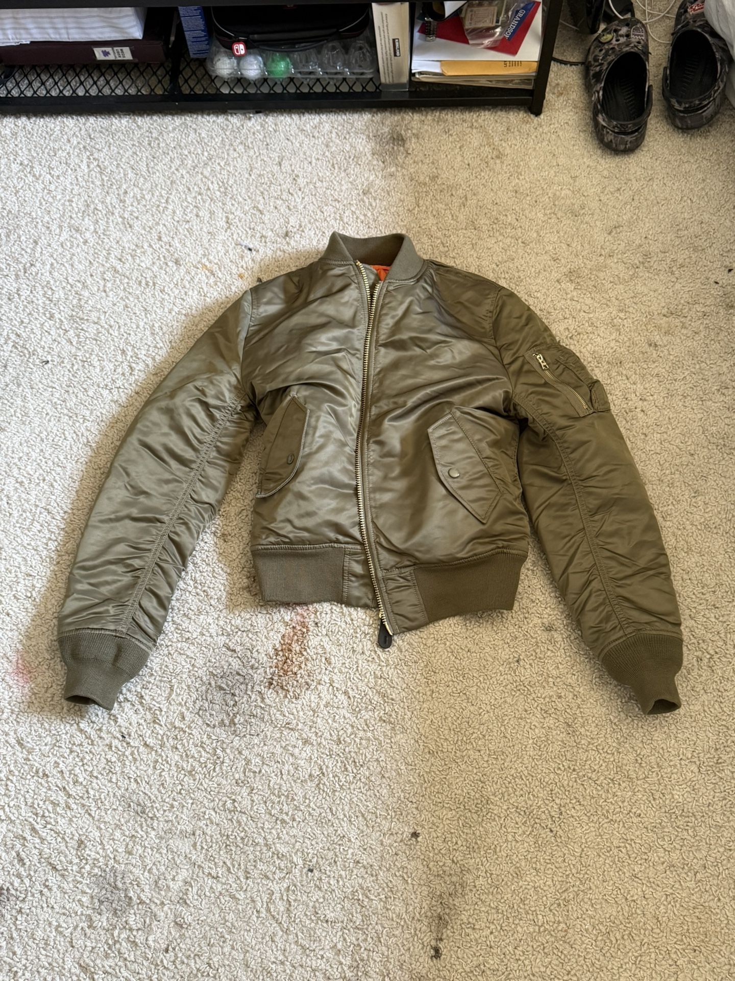 Alpha Olive Green Bomber Jacket