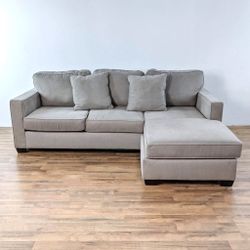 Beige Modern Reversible Sectional Sofa