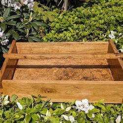 Tray basket white oak vintage tool box tray