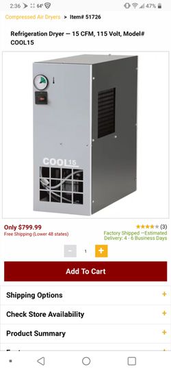 Refrigeration dryer 15cfm model cool15 missing guage easy fix