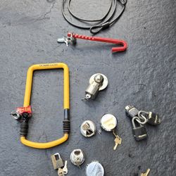 11 Padlocks Wheel Locks Cables Hitch Puck Tongue From Enclosed Trailer Boat RV Snowmobile 