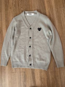 Comme des Garçons PLAY Grey Knit Cardigan