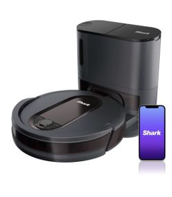 Shark EZ Robot Vacuum with Self-Empty Base, Row-by-Row Cleaning, Powerful Suction, Perfect for Pet Hair, Wi-Fi, Carpets & Hard Floors, RV910S