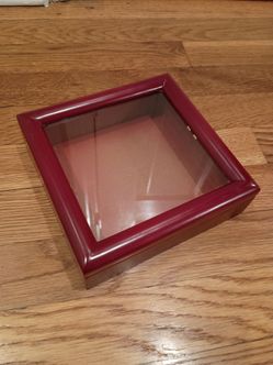 Small Red Box with Glass Lid