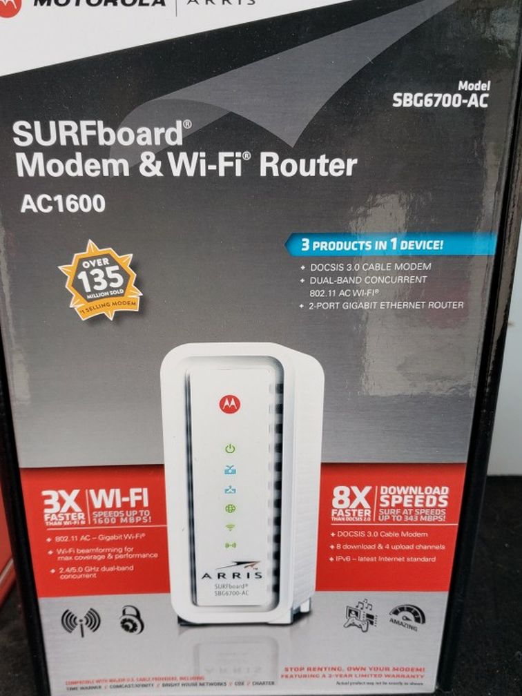 Motorola Modem/ Wifi Router 2.4 & 5G.