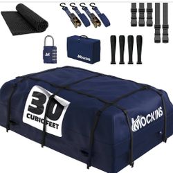 Brand New 30 CuFt Navy Waterproof Rooftop Cargo Bag 