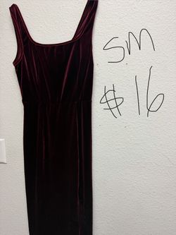Burgundy Velvet Dress
