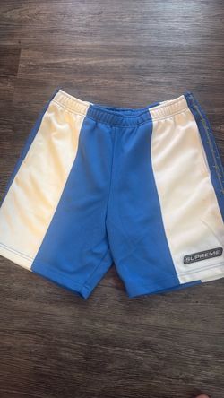 Supreme Athletic Shorts Blue and Cream Small