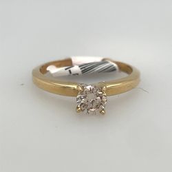 14KT Yellow Gold Diamond Solitaire Ring 2.61g .54CTW Size 7 I-592
