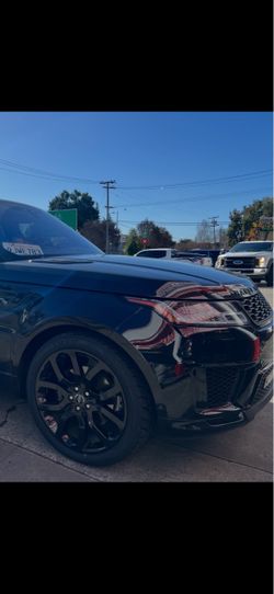 Range Rover velar evoque Hse sport 22” new blk dynamic style new rims new tires sets sample pic on customer car