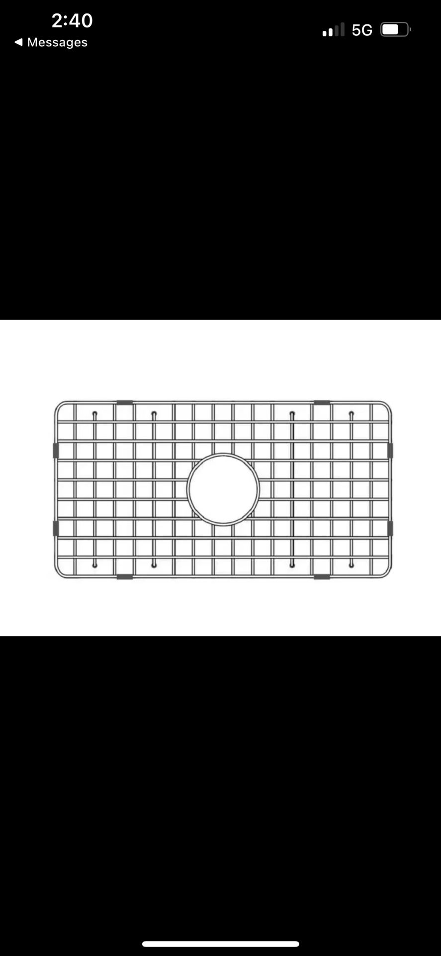 24.62 x 13 in. Fireclay Grid for Undermount Single Bowl Sink in Stainless Steel