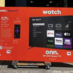 70” Onn Smart 4k Roku Led Tv 