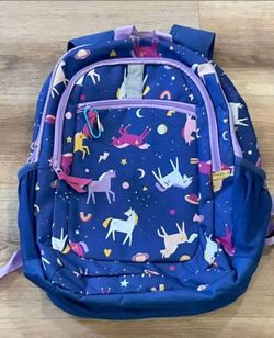 Blue unicorn space backpack