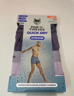 Pair of Thieves Men's Quick Dry Boxer Briefs, 2-Pack size M (31-33).   (X)