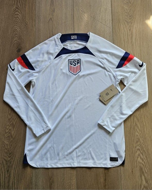 Nike USA 2022 World Cup Long Sleeve Home Jersey DN0673-101 Men’s Size Large NWT