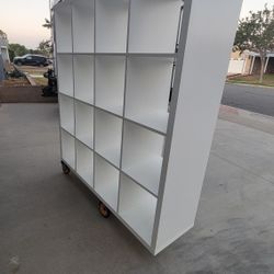 White Ikea Kallax 16 Cube Cubbie Wall Floor Shelf Shelves Bookshelf Unit Tv Stand Display Stand