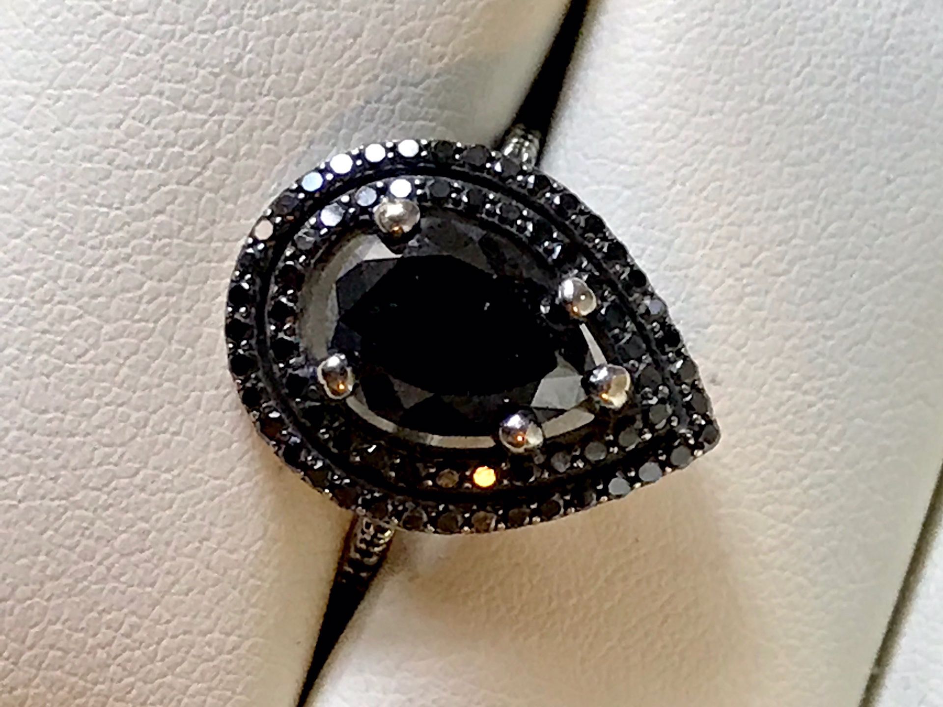 5ct black diamond wedding ring