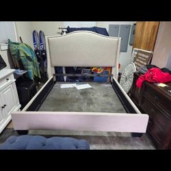 King size fabric bed