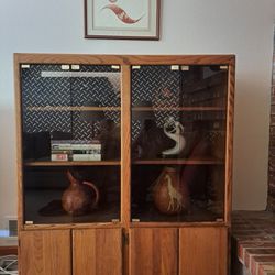 Oak Display Cabinet 