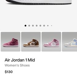 New Women 7.5 Air Jordan 1 Mid