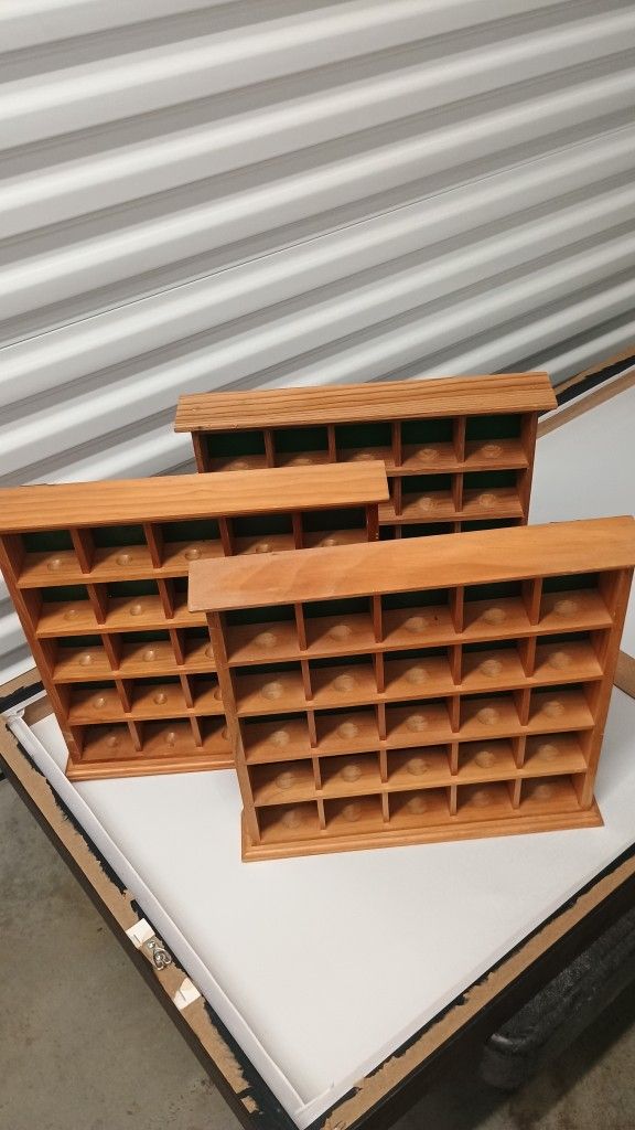 Wooden Wood 25 Golf Ball Display Cabinet Case Rack Wall Mount Souvenir Trophy case/
