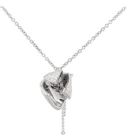 IO SI 18K White Gold 1.61ctw Diamond Necklace