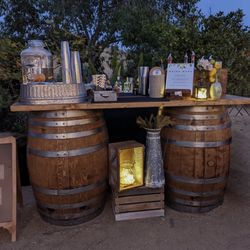 Whiskey Barrel Pub Table