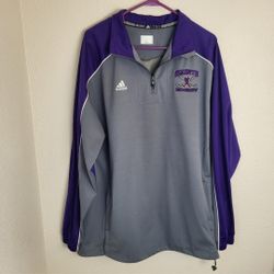 Adidas Jacket/Jersey Saints Hockey Purple Gray Men's Size Large Pullover EUC