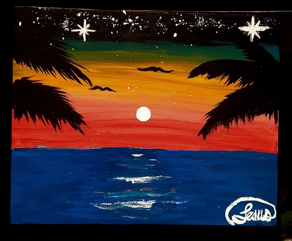 This My New Painting Called "Tito's Sunset "