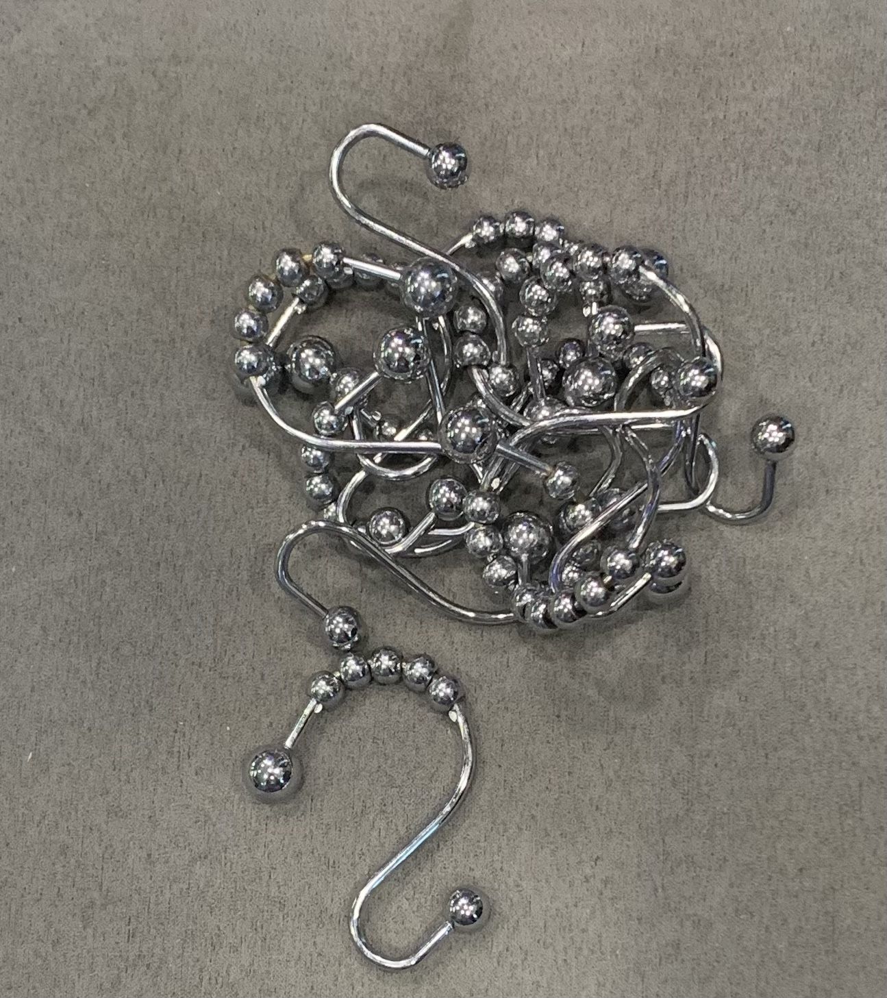 12 Nice Heavy Duty Shower Curtain Hooks. Like New 