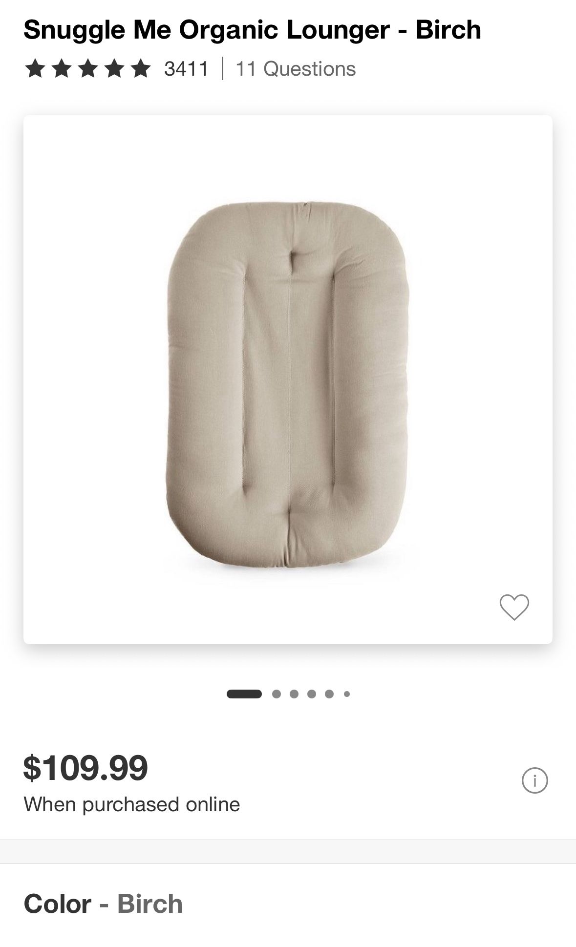 Snuggle Me Organic Lounger + Cover