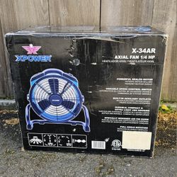 XPOWER 1/4-HP 1720.0-CFM Axial Daisy Chain Compatible Indoor/Outdoor Blower Fan 