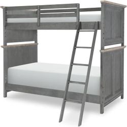 Beautiful, Barely Used, white bunk beds, twin size with mattresses