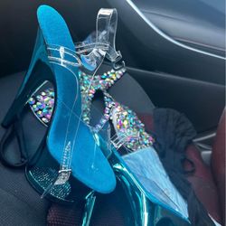 Tacones de fiesta, juego de bikini con piedras