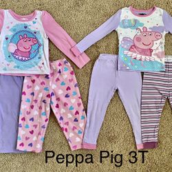 3T Girl Peppa Pig Winter Pajamas