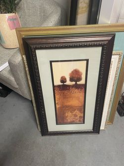 Framed Tree Landscape Art Print