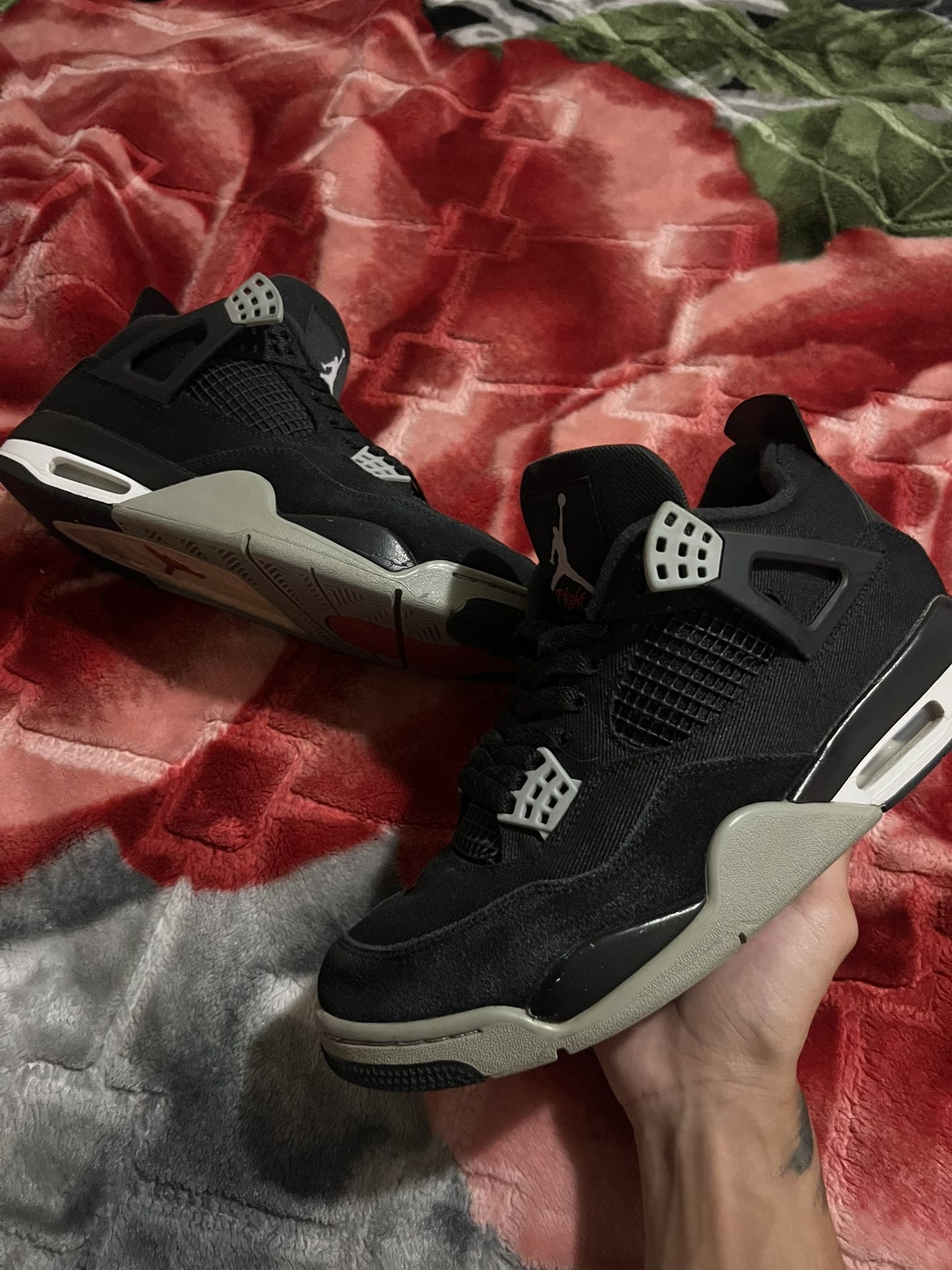 jordan 4 black canvas