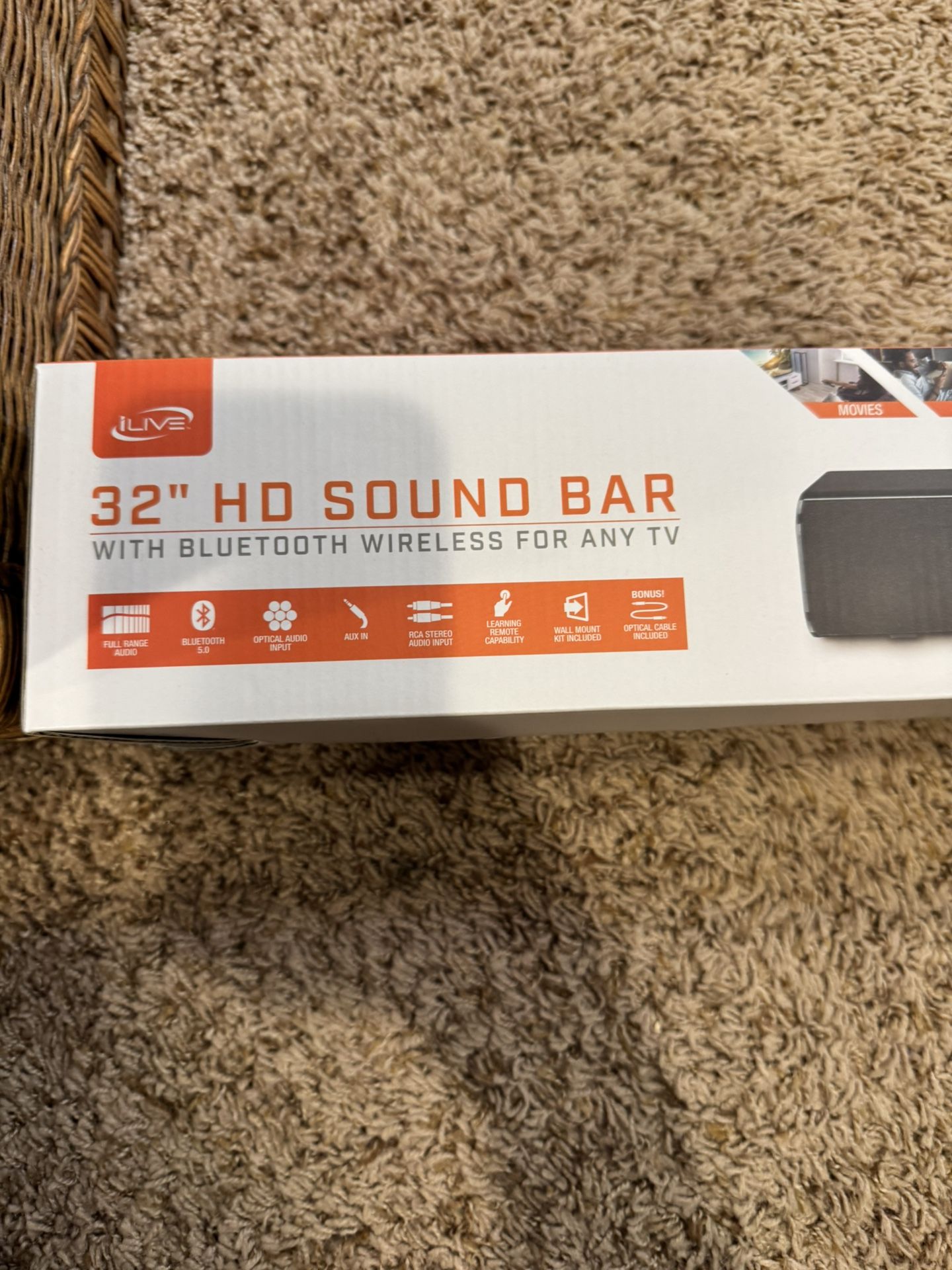 iLive ITB066B 32" HD Bluetooth Sound Bar OPEN BOX