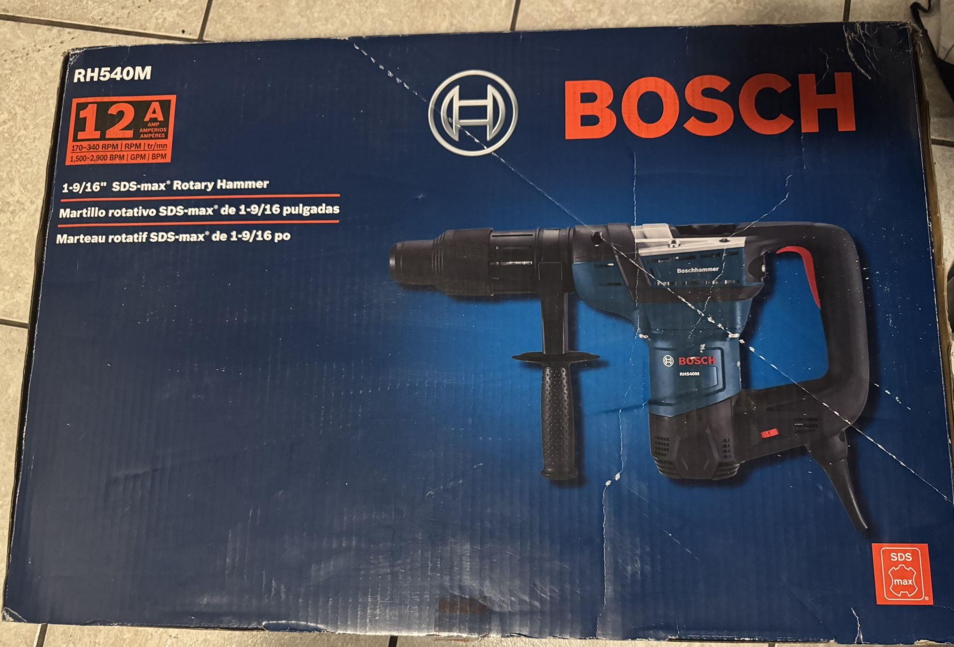 Bosch 12 Amp 1-9/16 in. Corded Variable Speed SDS-Max Combination Concrete/ Masonry Rotary Hammer Dri