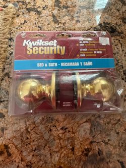Kwikset Security Bed & Bath Locking Doorknob Set Interior ANSI Grade 3