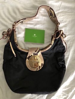 Kate spade handbag snakeskin trim
