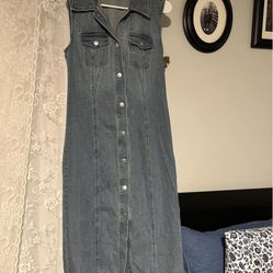 House of Harlow 1960 denim midi dress