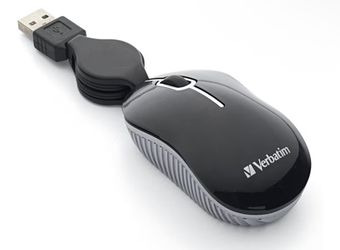 Verbatim Compact USB Mouse - Retractable Cable - Portable