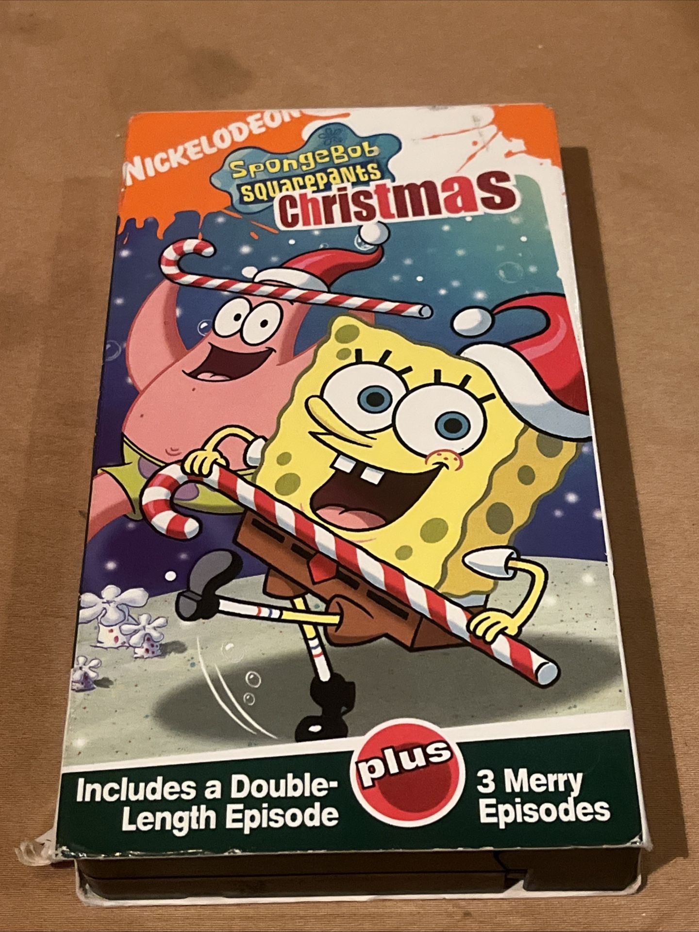 Spongebob Squarepants Christmas VHS VCR Video Tape Nickelodeon Cartoon TV Show