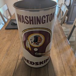 Vintage Washington Redskins Trash Can 